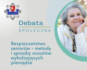 Plakat informujący o debacie.